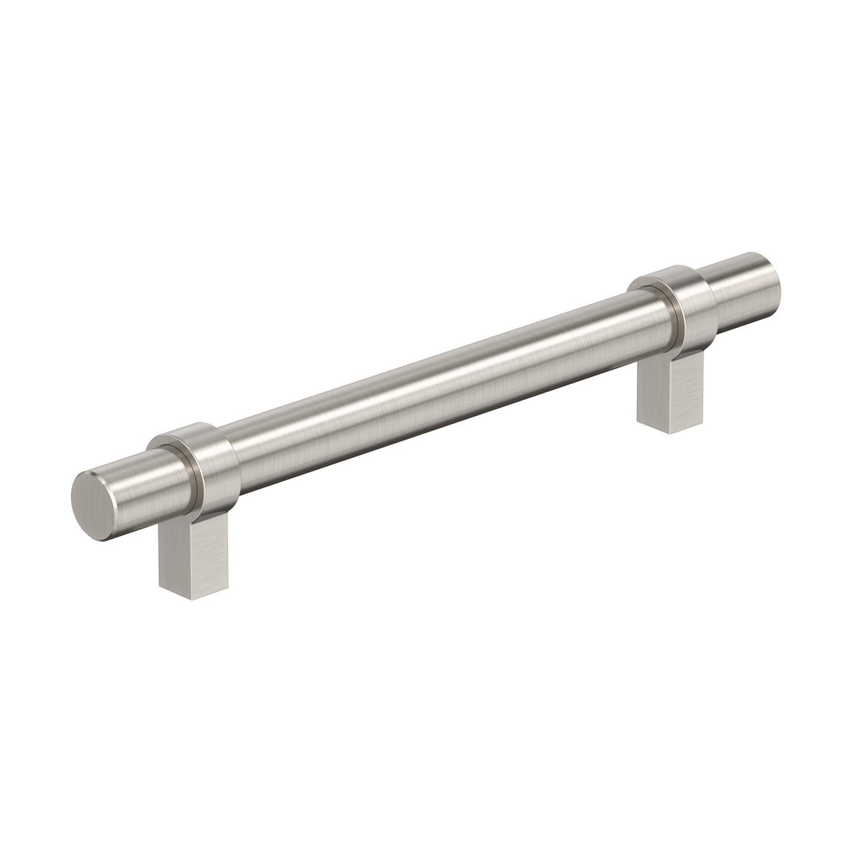 Central 51/16 inch (128mm) CentertoCenter Satin Nickel Cabinet Pull