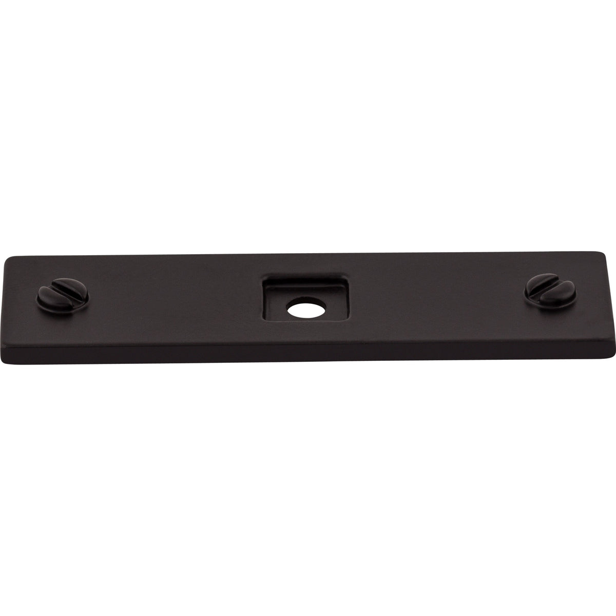 Top Knobs Channing Series 3"L Backplate, Flat Black