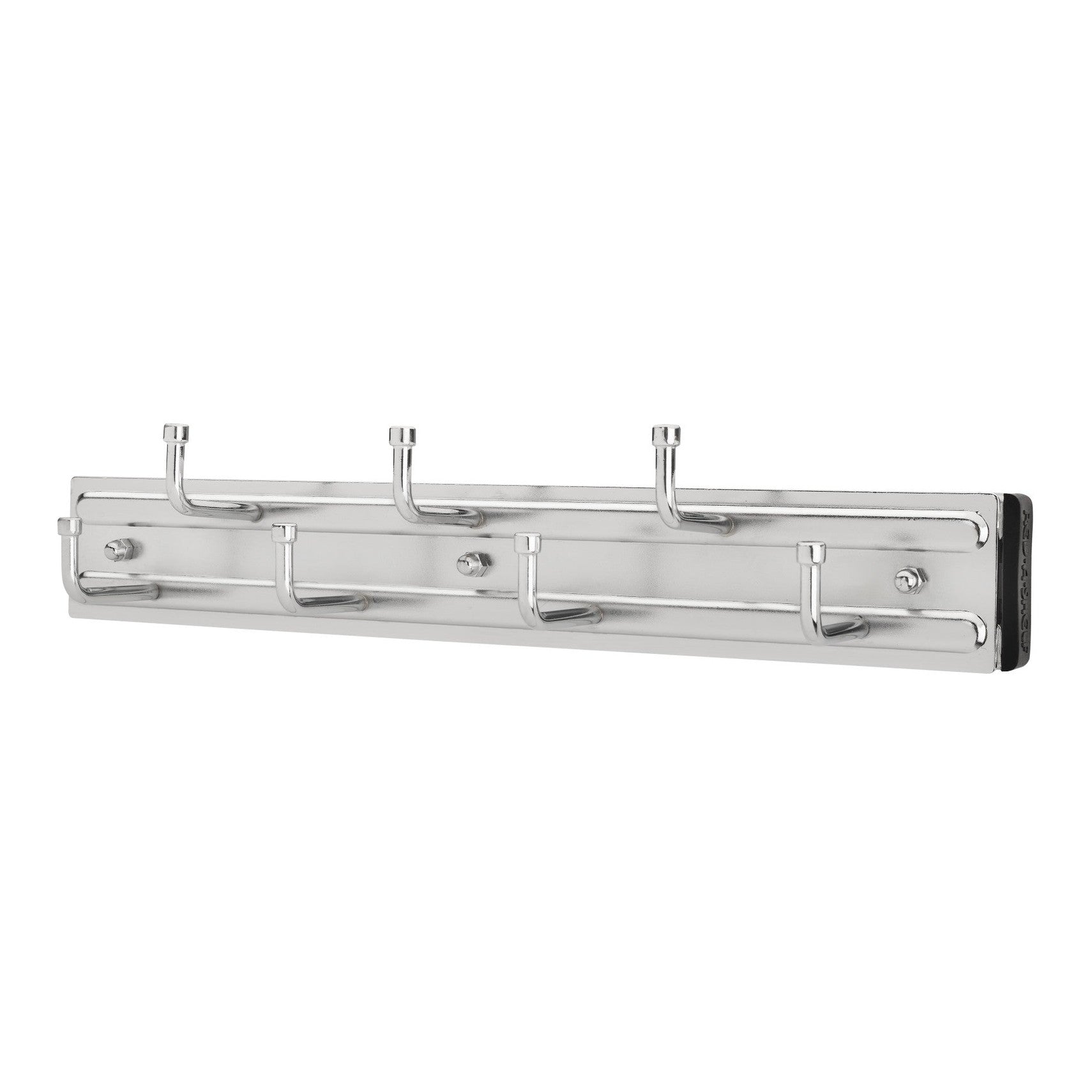 12" Chrome Pullout Side Mount Belt Rack