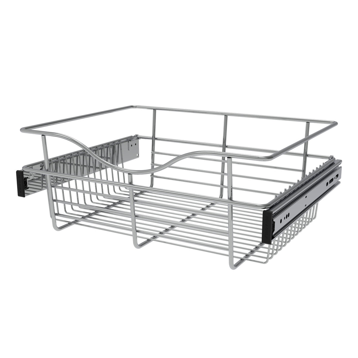 Chrome 18" Wire Pullout Basket for 14" Deep Closet 7" H