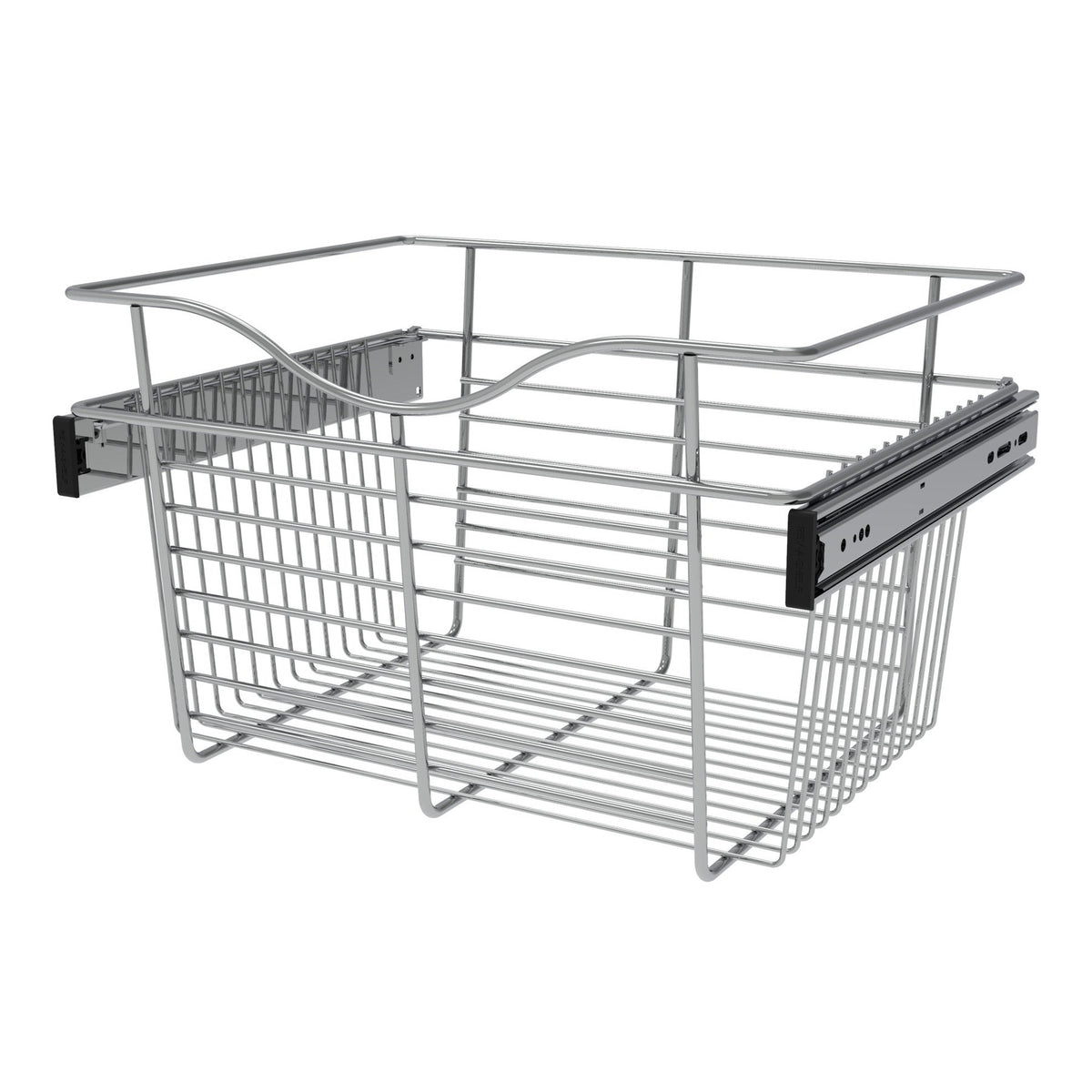 Chrome 18" Wire Pullout Basket for 14" Deep Closet - 11" H