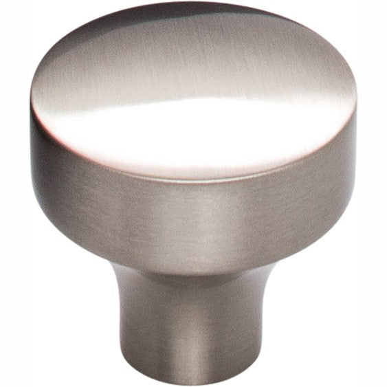 Top Knobs Kinney Series 1-1/8"L Knob, Brushed Satin Nickel