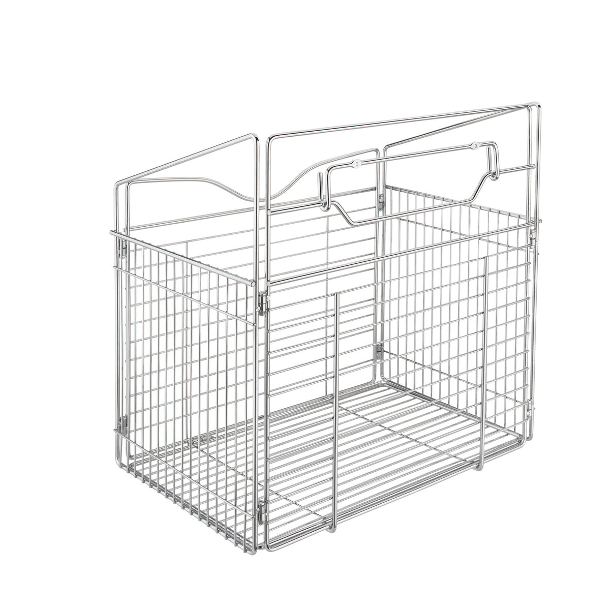 Large Chrome Closet Tilt-Out Hamper Basket