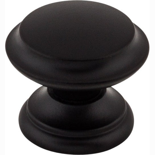 Top Knobs Flat Top Series 1-3/8"L Knob, Flat Black