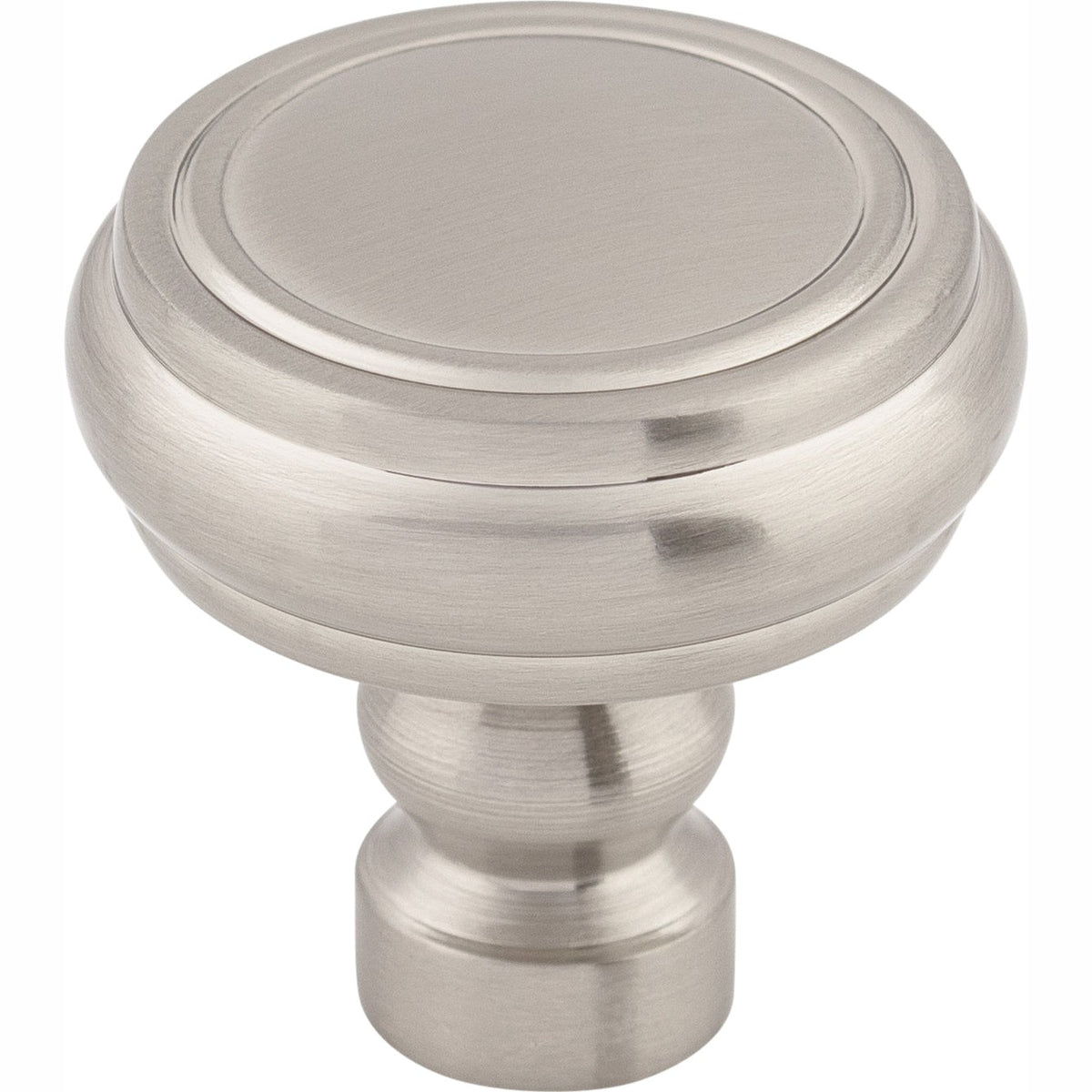 Top Knobs Brixton Series 1-1/4"L Rimmed Knob, Brushed Satin Nickel