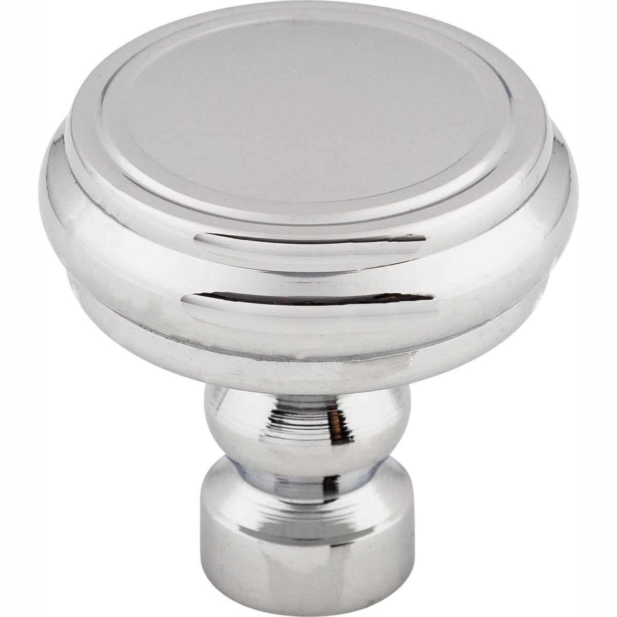 Top Knobs Brixton Series 1-1/4"L Rimmed Knob, Polished Chrome