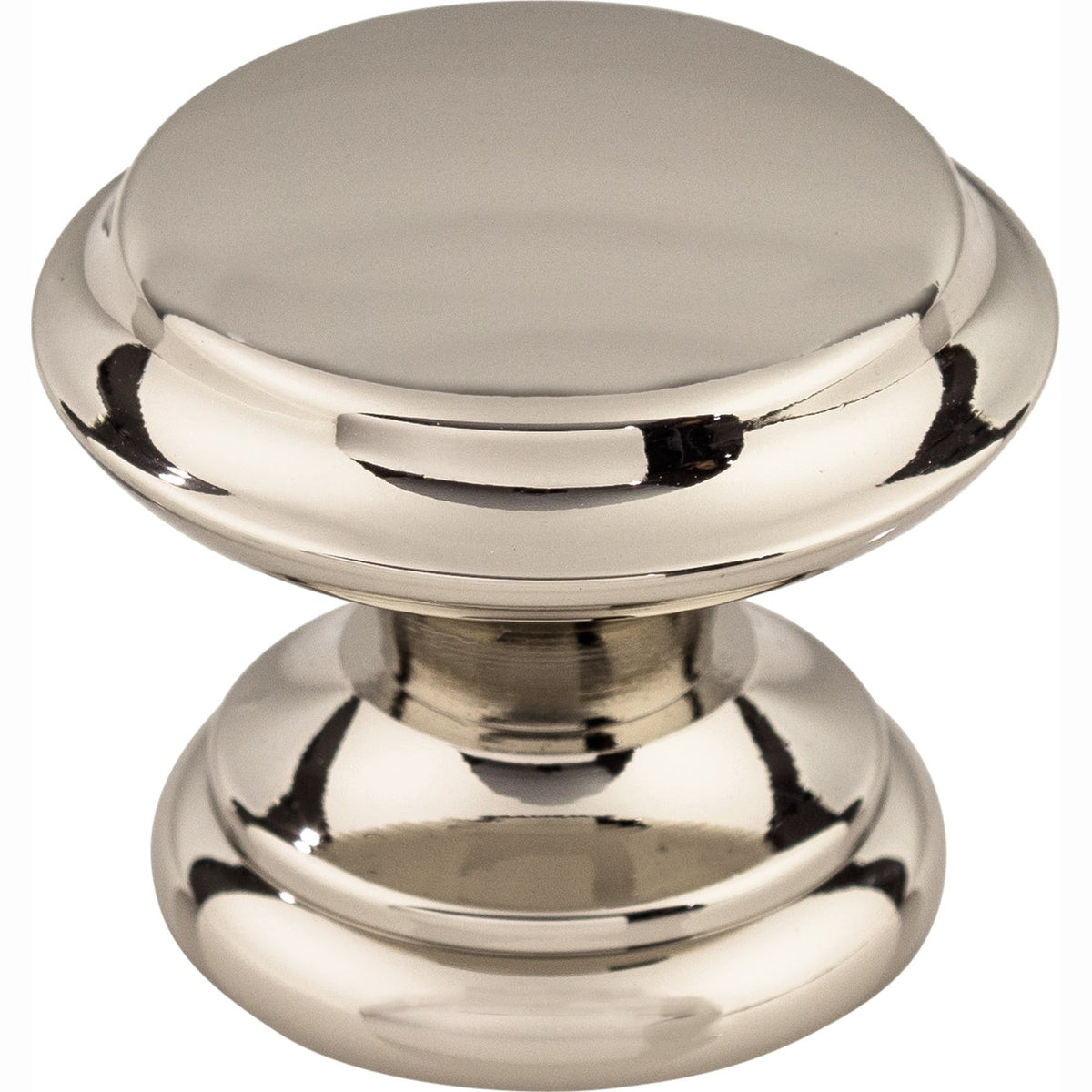 Top Knobs Flat Top Series 1-3/8"L Knob, Polished Nickel
