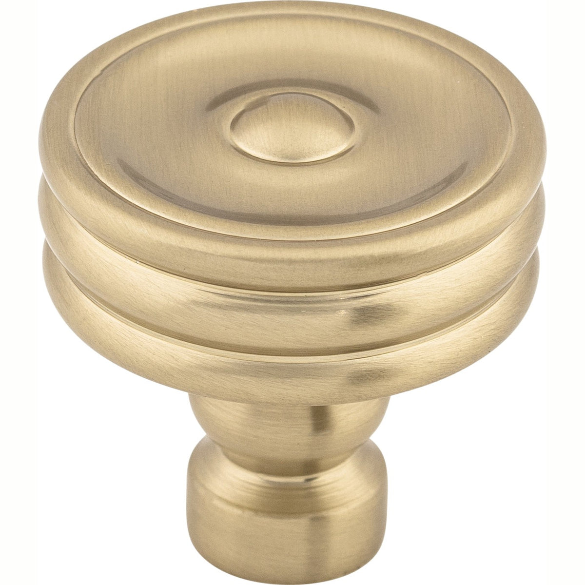 Top Knobs Brixton Series 1-1/4"L Ridged Knob, Honey Bronze