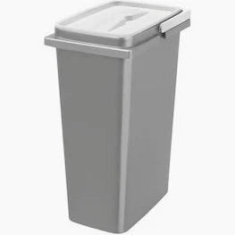 REV-A-SHELF RV Series 8 L Silver Polymer Replacement Waste Container w/ Lid for Rev-A-Shelf® Pullouts