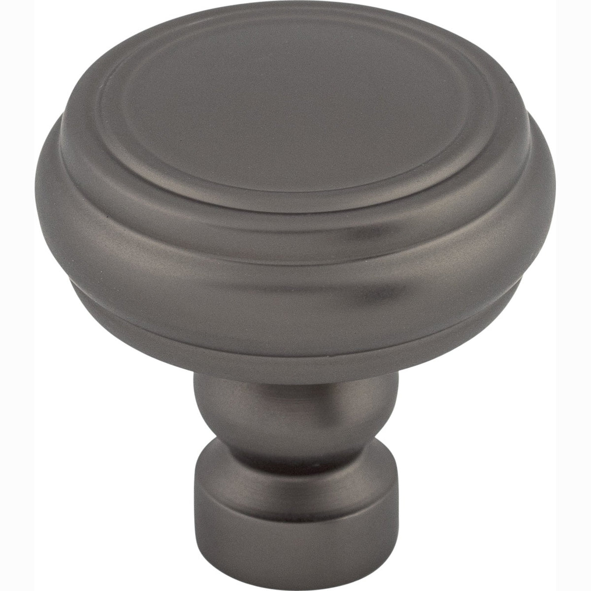 Top Knobs Brixton Series 1-1/4"L Rimmed Knob, Ash Gray