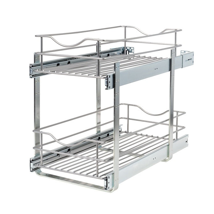 DBLMUB Pull-Out Storage with Double Height-Adjustable Wire Baskets