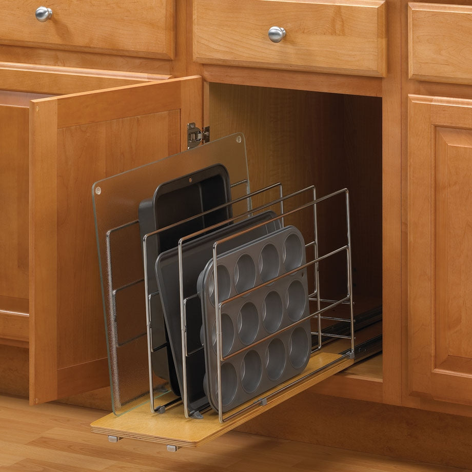 TDRO Tray Divider Roll-Out with Wood Base