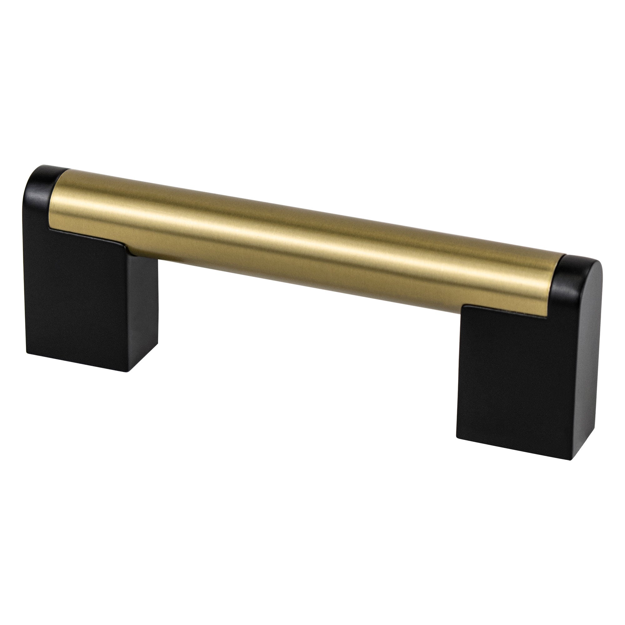 Berenson Studio Remix 96mm CC Modern Brushed Gold and Matte Black Pull
