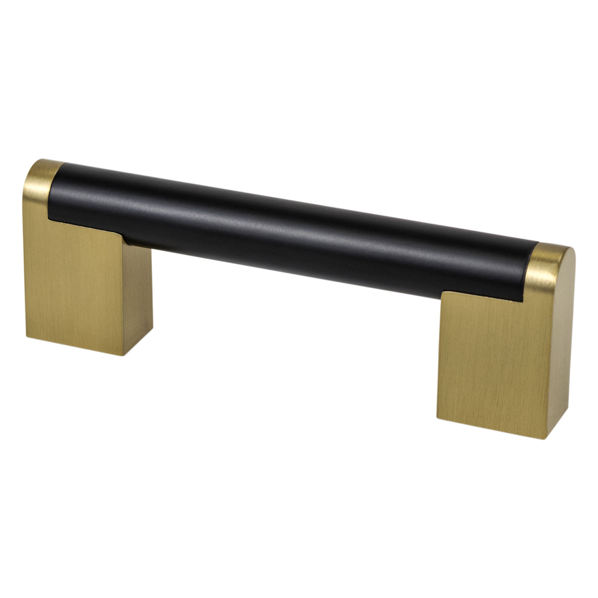 Berenson Studio Remix 96mm CC Matte Black and Modern Brushed Gold Pull