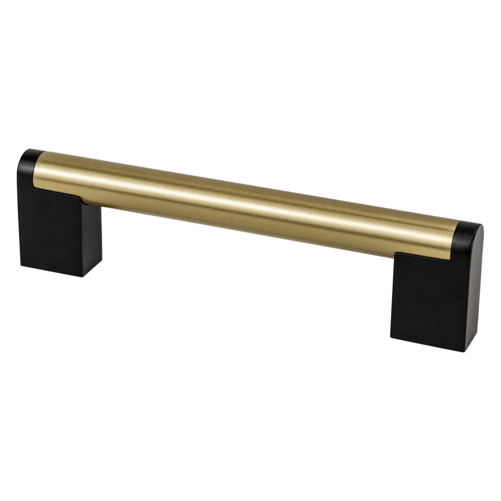 Berenson Studio Remix 128mm CC Modern Brushed Gold and Matte Black Pull