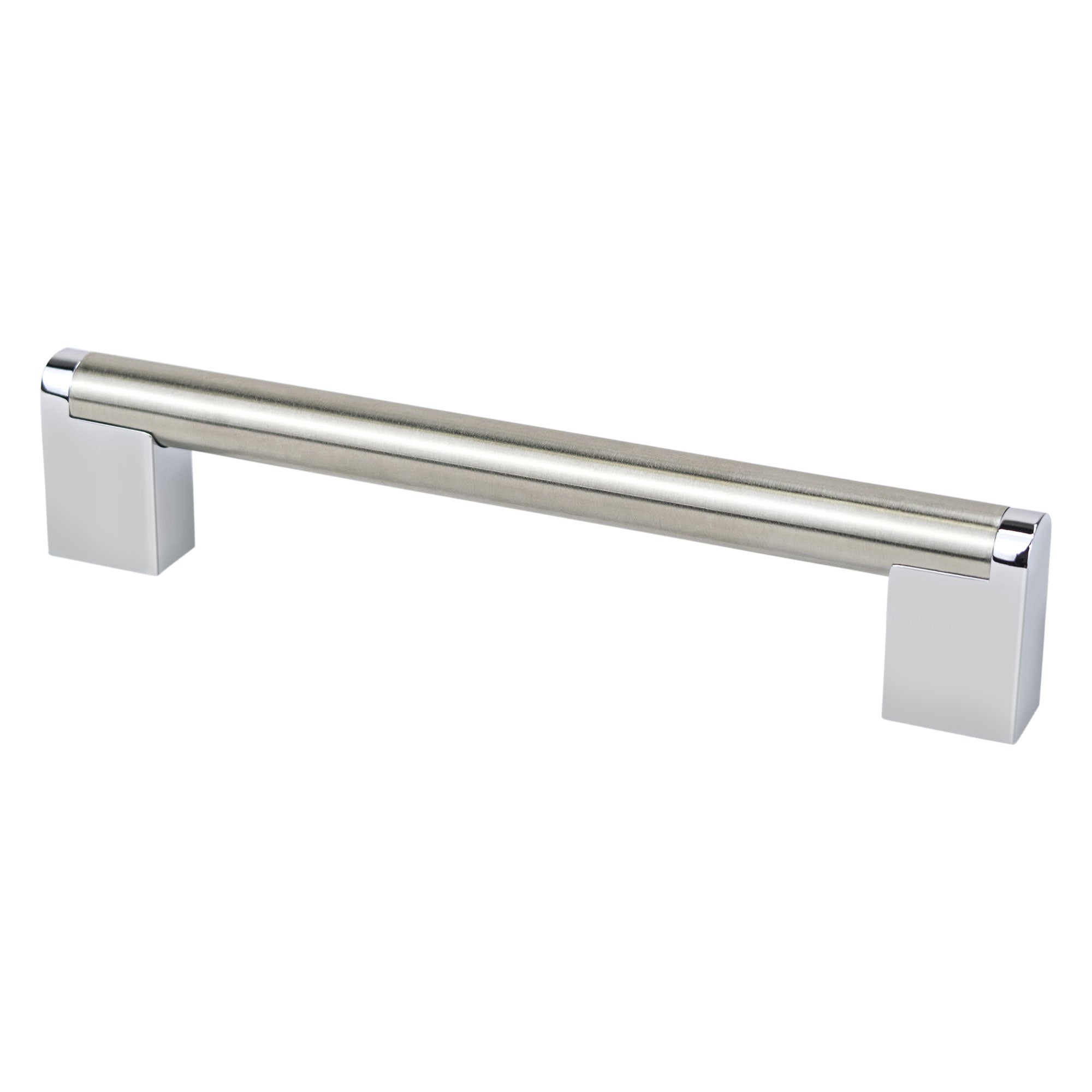 Berenson Studio Remix 160mm CC Brushed Nickel and Polished Chrome Pull