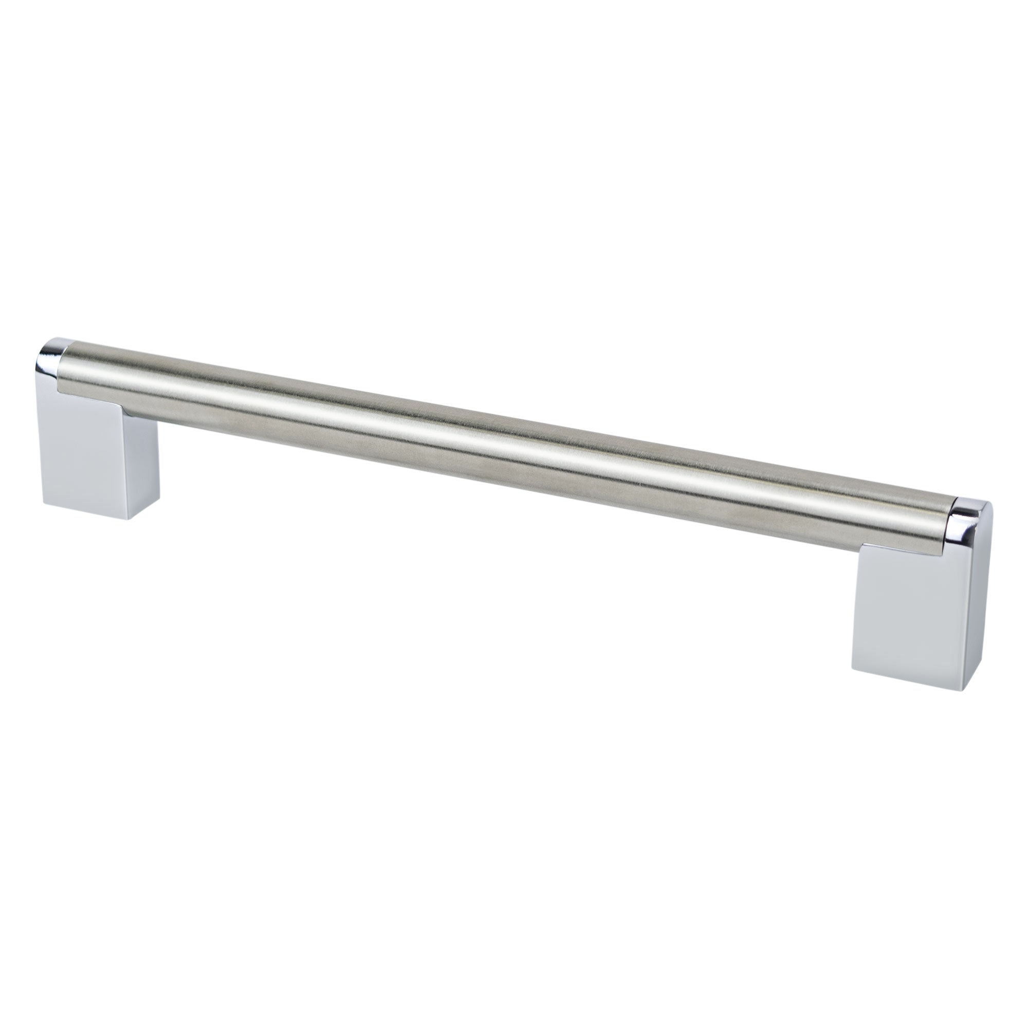 Berenson Studio Remix 192mm CC Brushed Nickel and Polished Chrome Pull