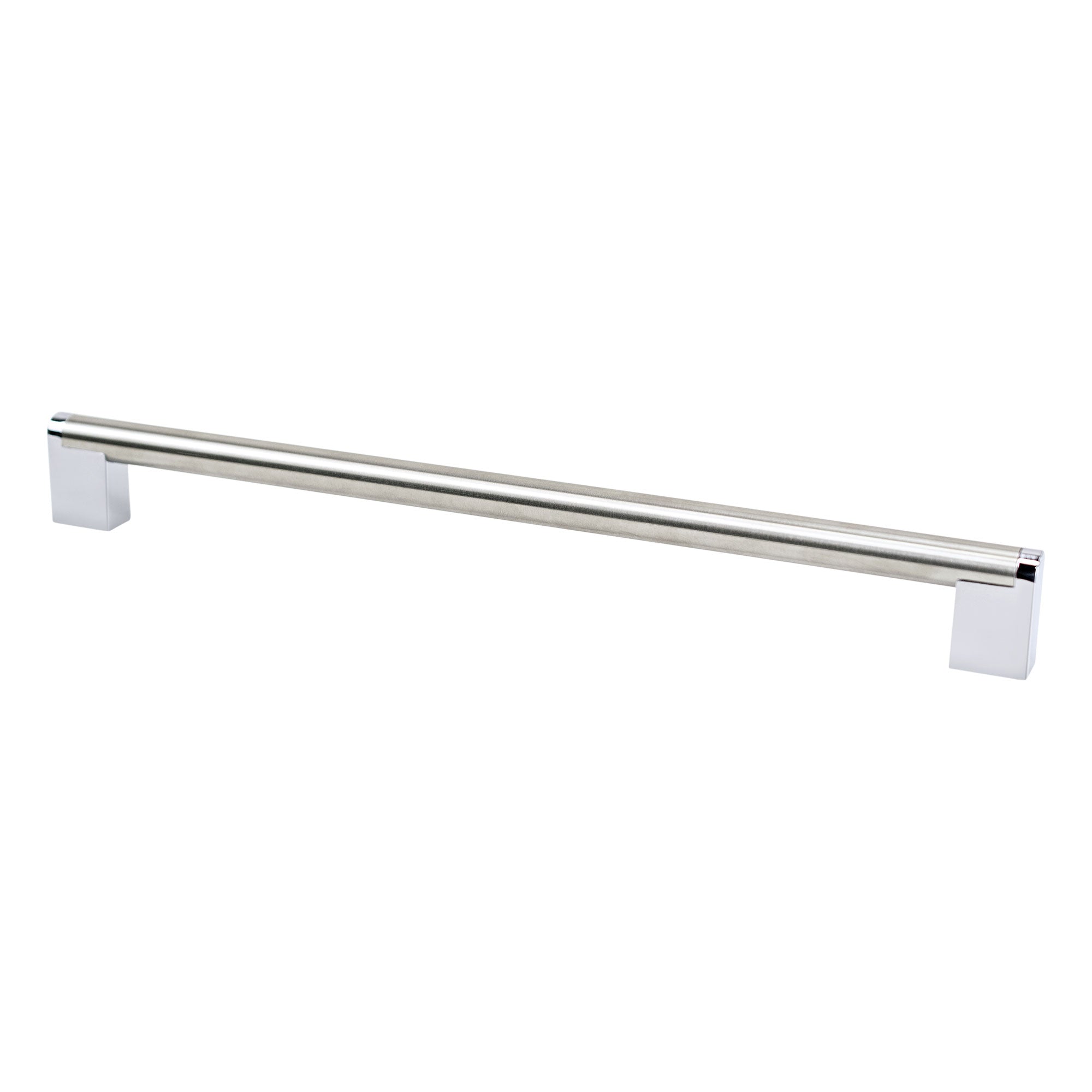 Berenson Studio Remix 12 inch CC Brushed Nickel and Polished Chrome Appliance Pull