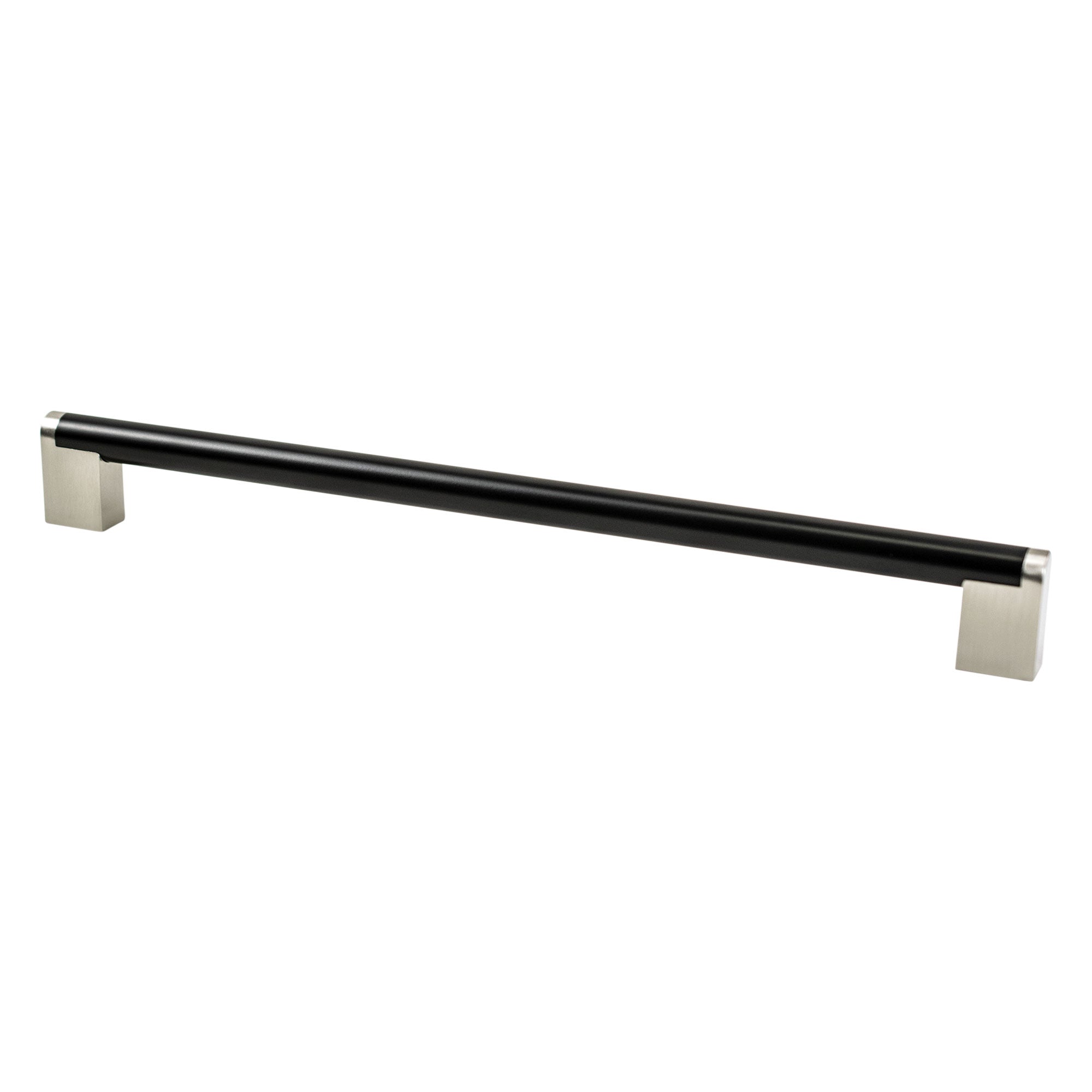 Berenson Studio Remix 12 inch CC Matte Black and Brushed Nickel Appliance Pull