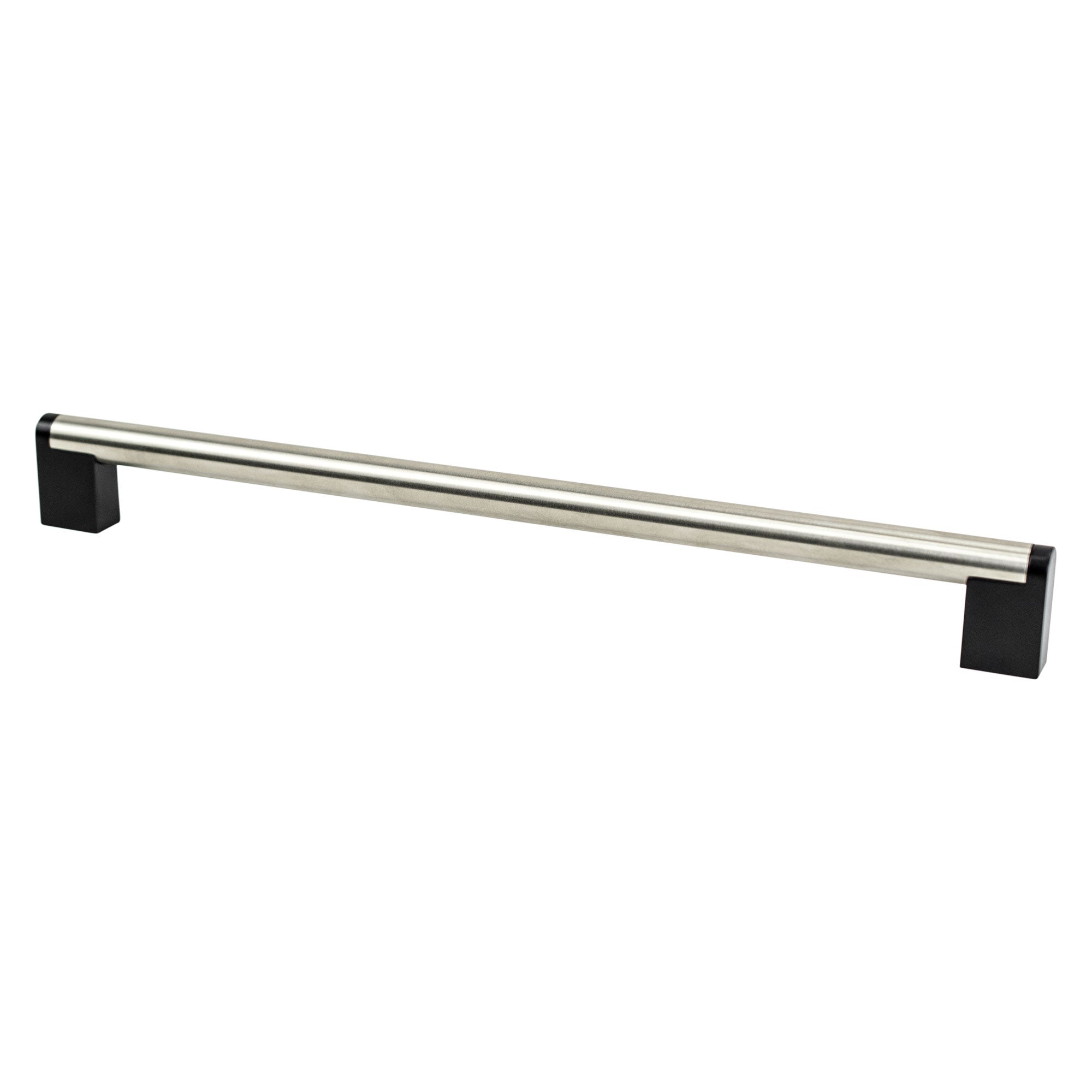 Berenson Studio Remix 12 inch CC Brushed Nickel and Matte Black Appliance Pull