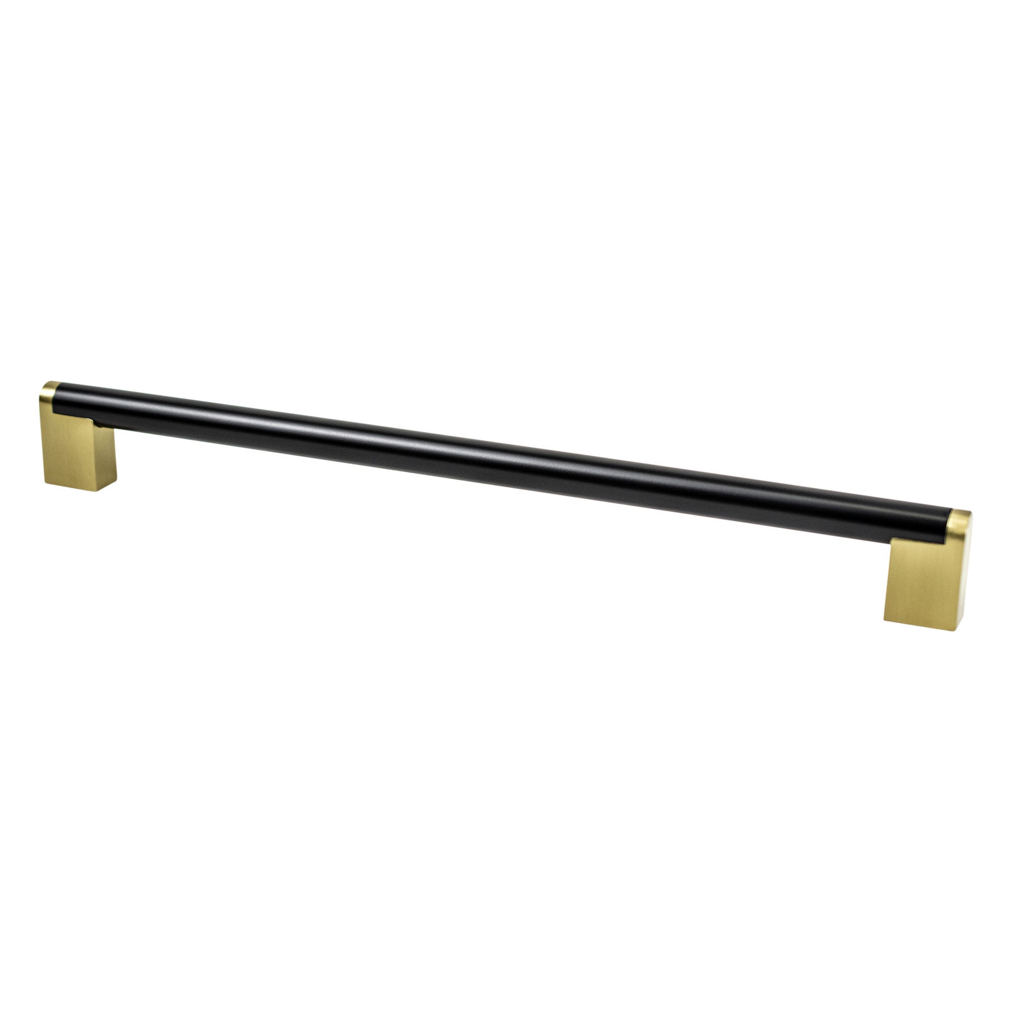 Berenson Studio Remix 12 inch CC Matte Black and Modern Brushed Gold Appliance Pull
