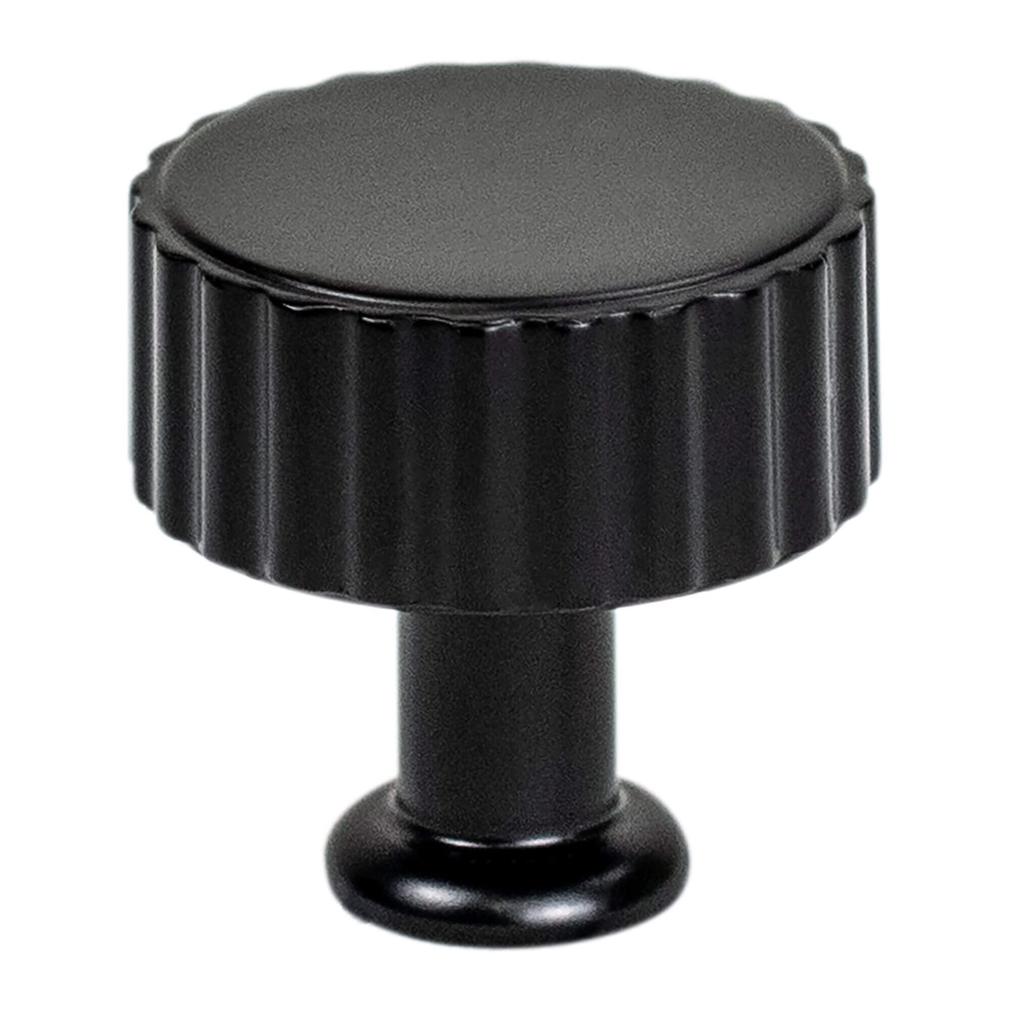 Berenson Cannelee Matte Black Knob