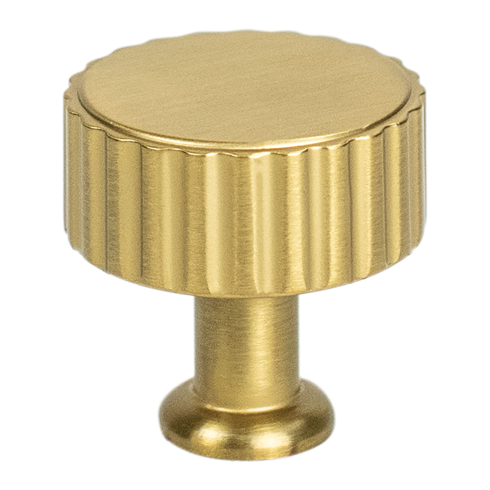 Berenson Cannelee Modern Brushed Gold Knob
