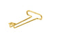 11" Brass Under Cabinet Wine Glass Holder