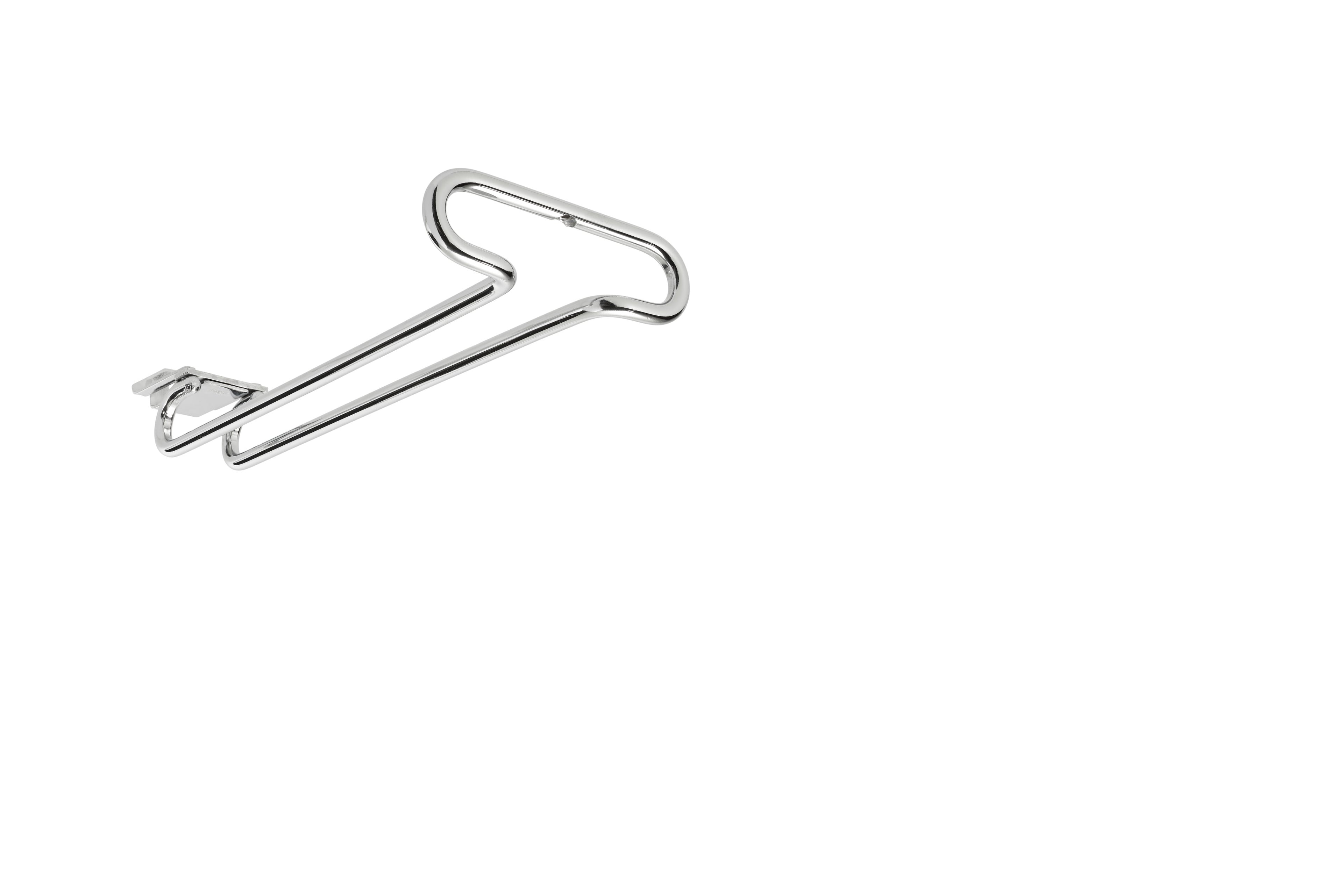11" Chrome Under Cabinet Wine Glass Holder