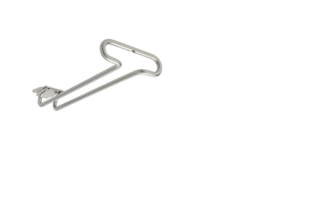 11" Satin Nickel Under Cabinet Wine Glass Holder