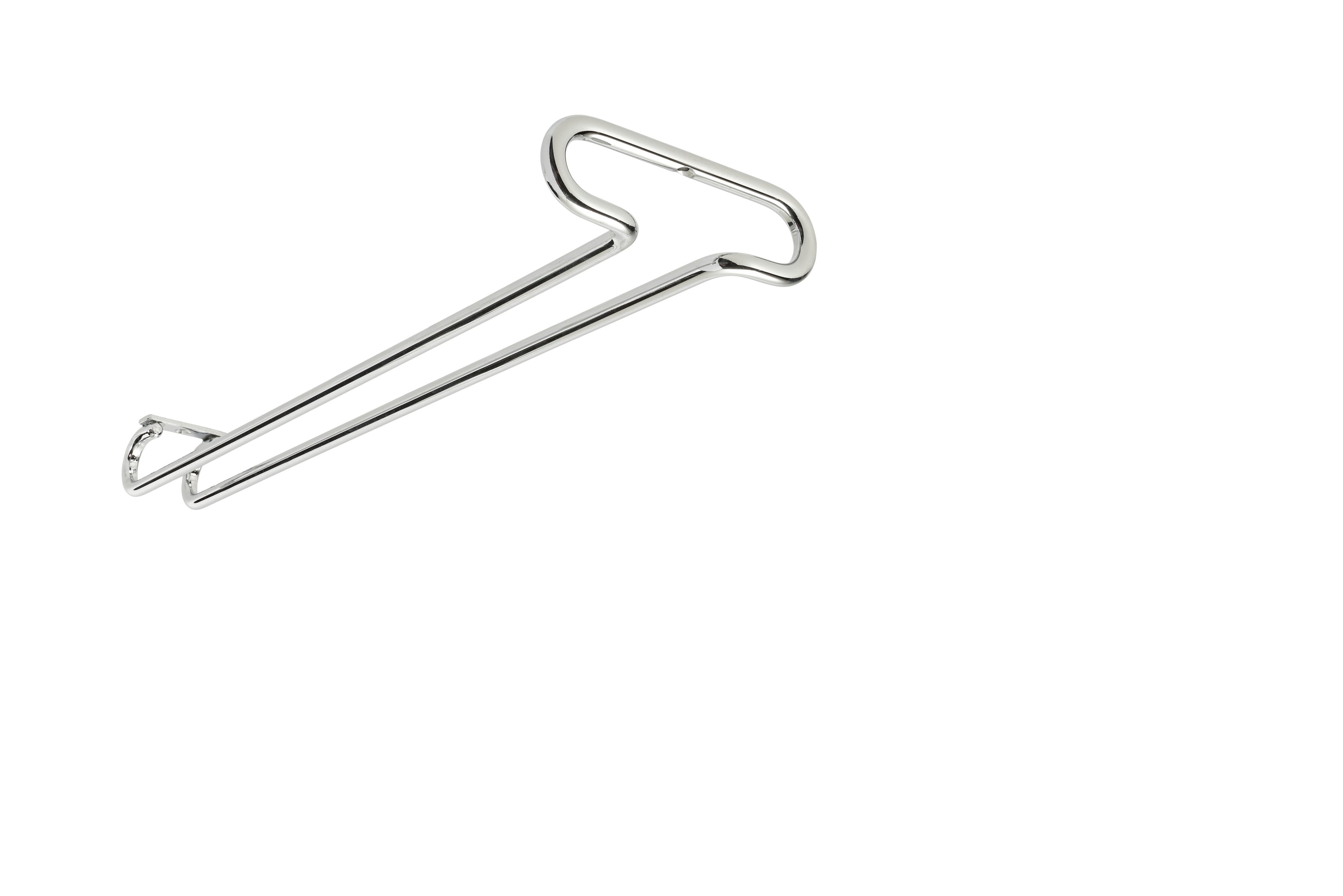 16" Chrome Under Cabinet Wine Glass Holder