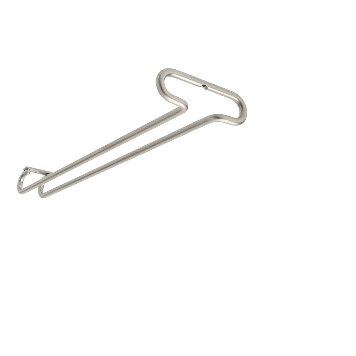 16" Satin Nickel Under Cabinet Wine Glass Holder