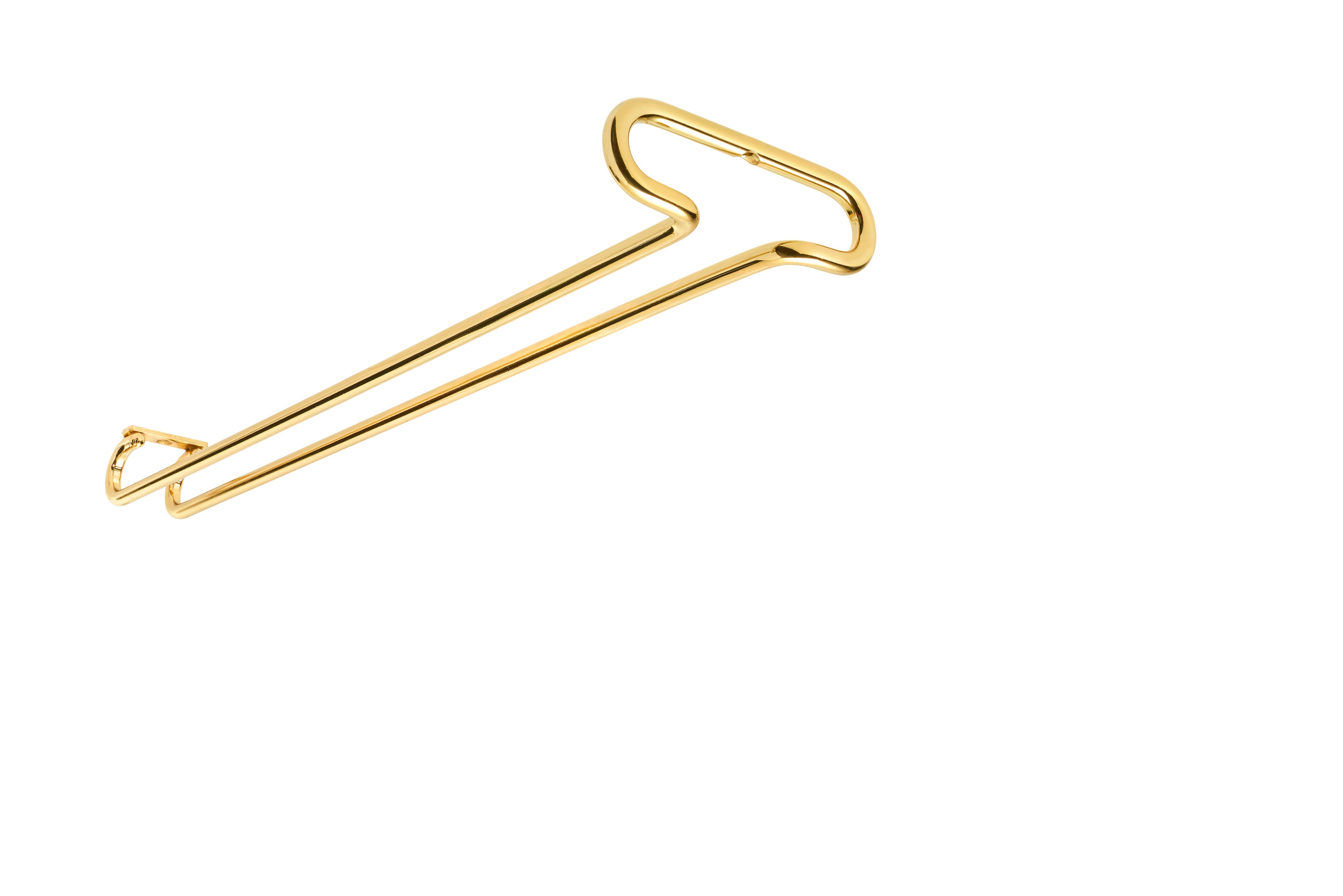 18" Brass Under Cabinet Wine Glass Holder