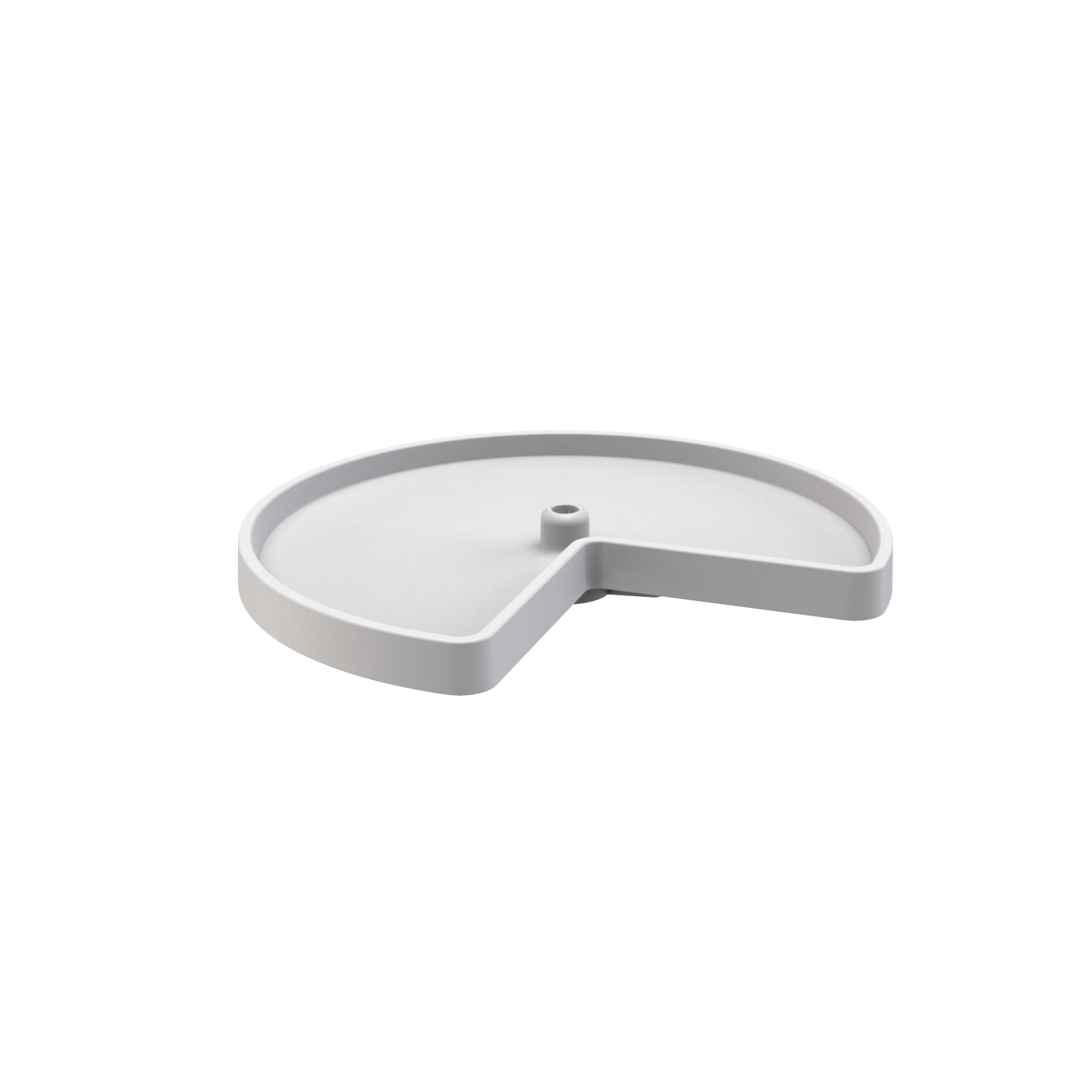 Value Line Polymer Kidney-Shaped Lazy Susan Shelf for Corner Base Cabinets