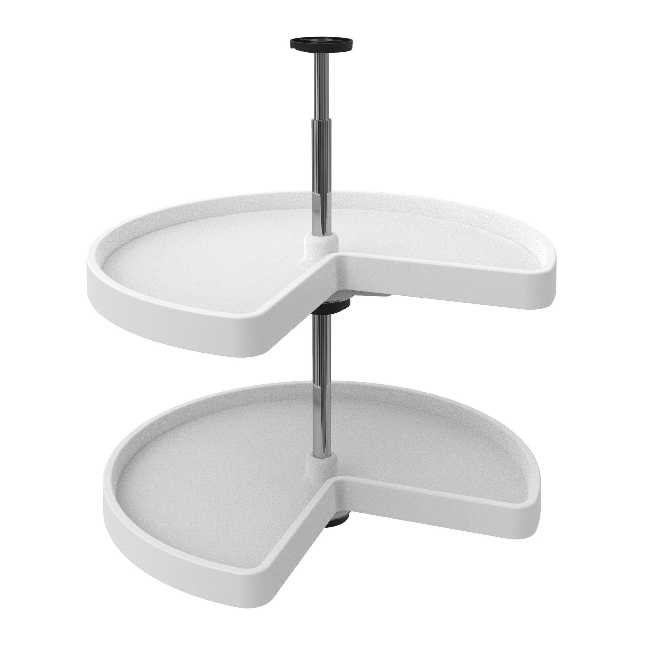 Value Line Polymer Kidney-Shaped 2-Shelf Lazy Susans for Corner Base Cabinets
