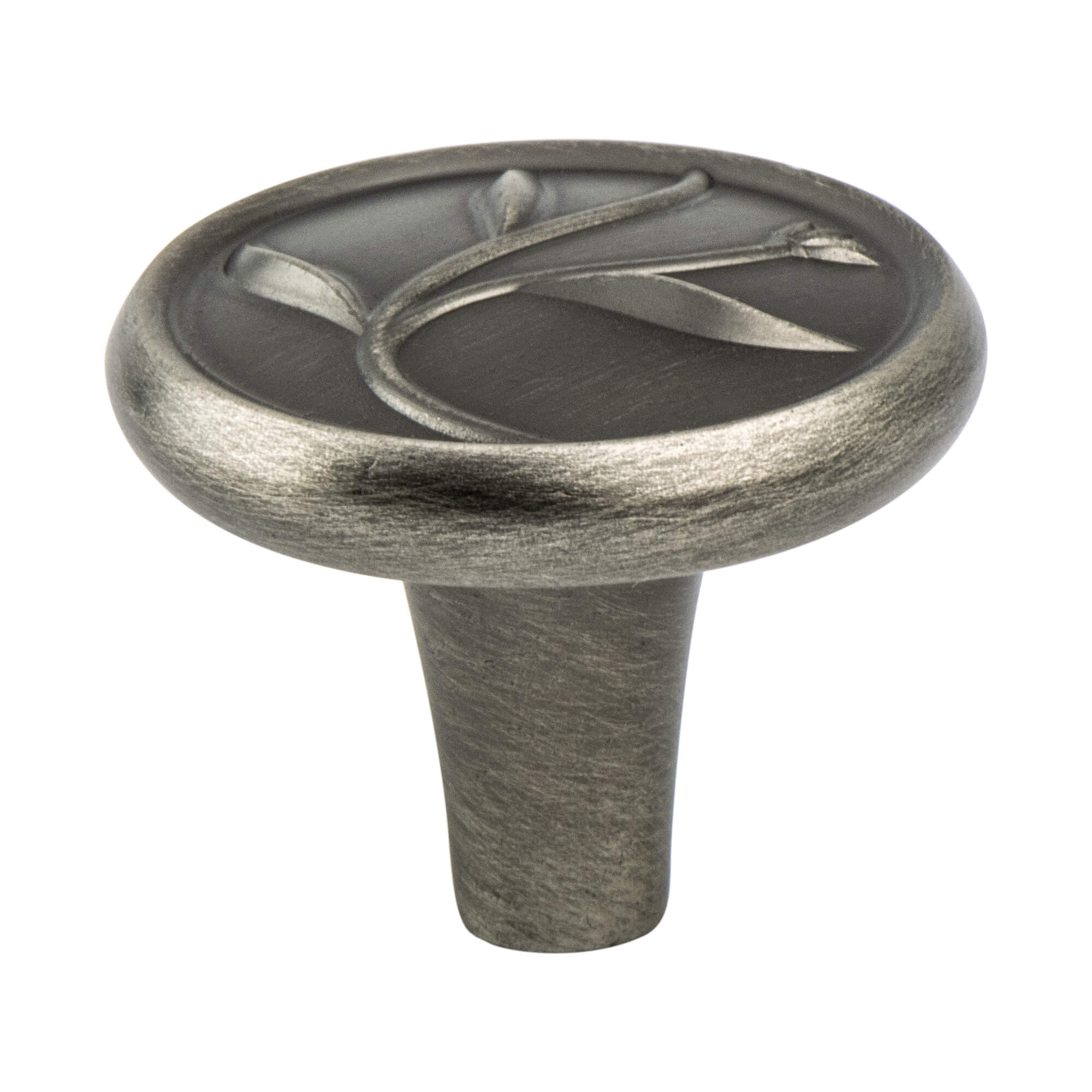 Berenson Art Nouveau 1-3/8"(35mm) Knob, Vintage Nickel