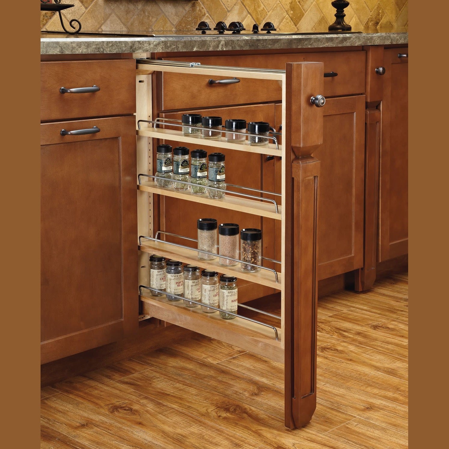3" Pullout Between Cabinet Base Filler w/ Ball-Bearing Soft-Close Slides