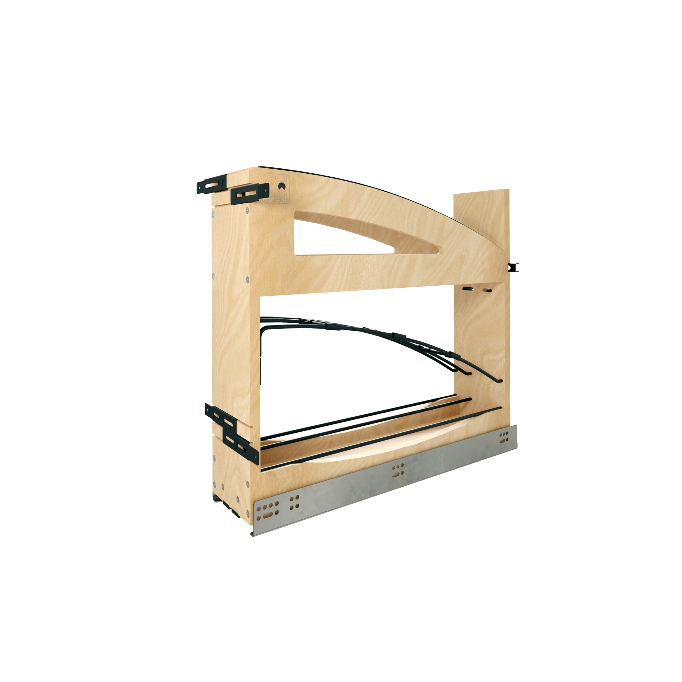 Craftsman Collection Solid Maple Tray Divider/Foil Wrap Holder Pullout w/ BLUM Soft-Close for 9” Base Cabinets