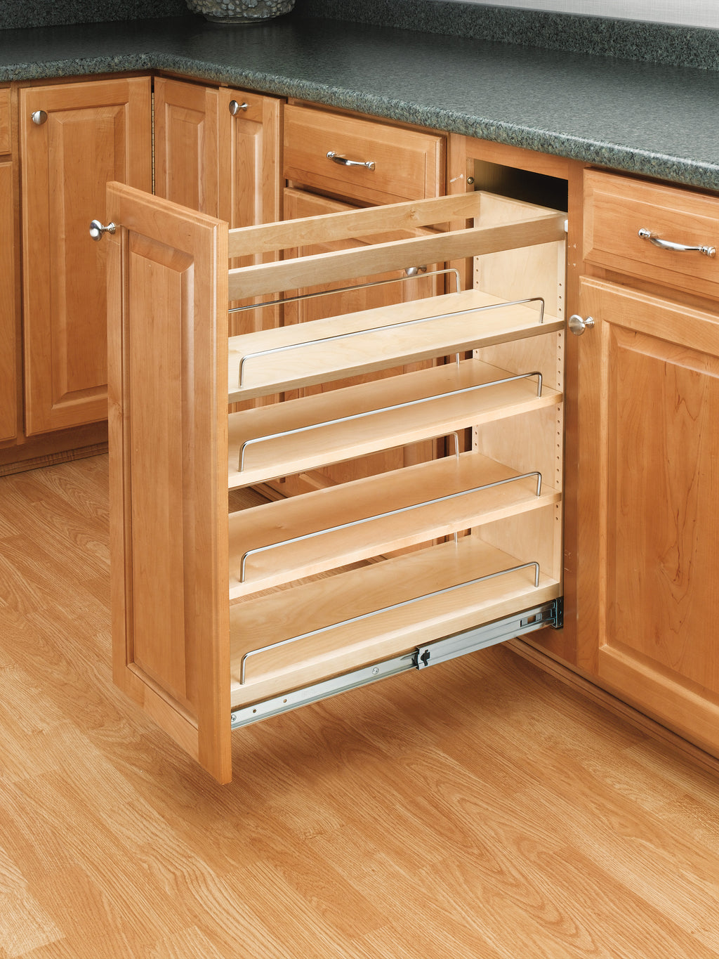 5" Pullout Wood Base Cabinet Organizer