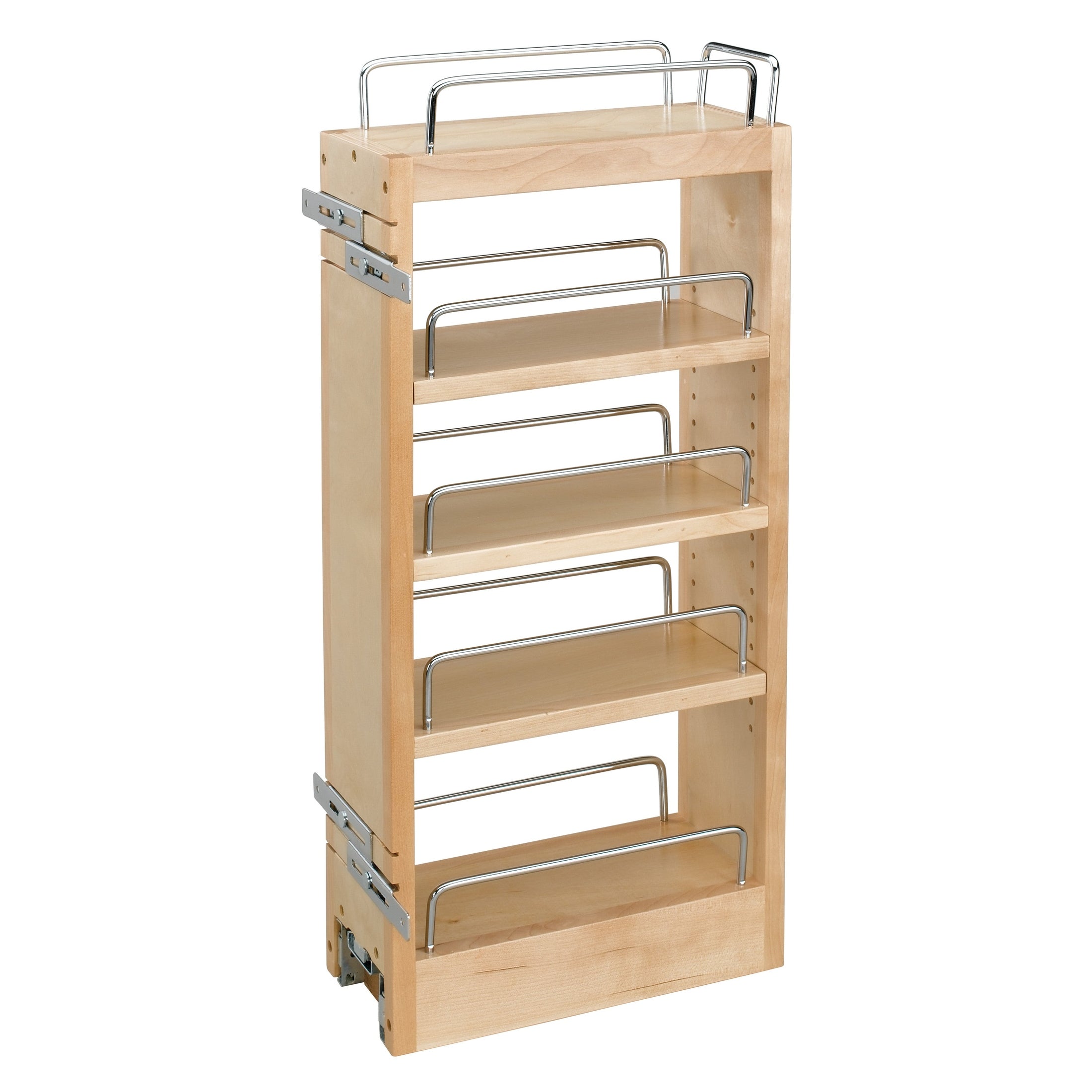 Natural Maple Four Shelf Hood Pullout for Face Frame Wall 12"
