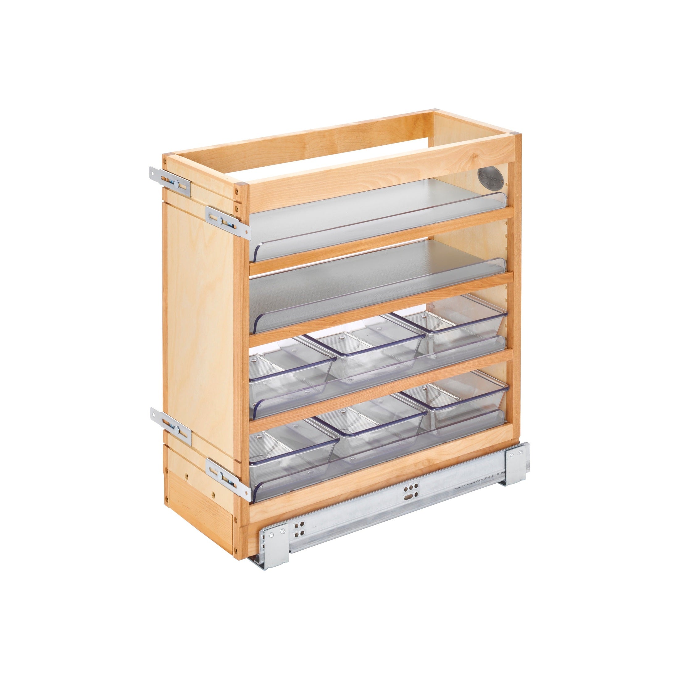 8" x 20" H Wood Pullout Vanity Base Organizer w/ BLUMOTION Soft-Close Slides
