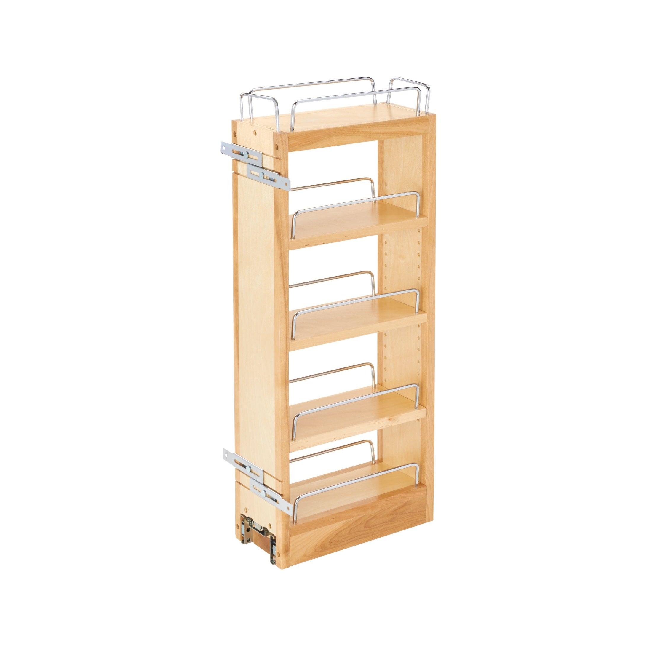 Natural Maple Four Shelf Pullout for 9" Face Frame Wall Cabinet