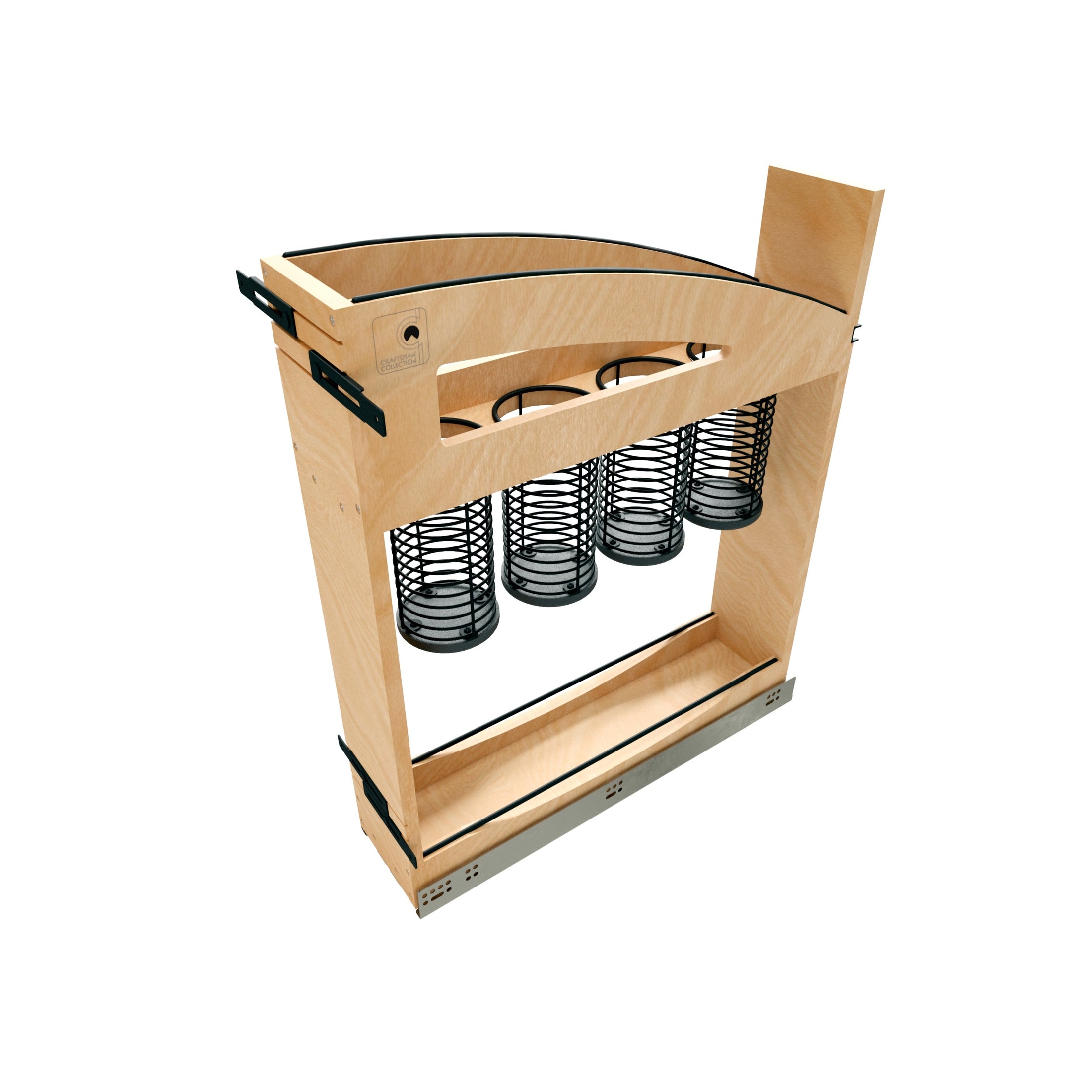 Craftsman Collection Solid Maple Utensil Pullout Organizer w/ BLUM Soft-Close for 9" Base Cabinets