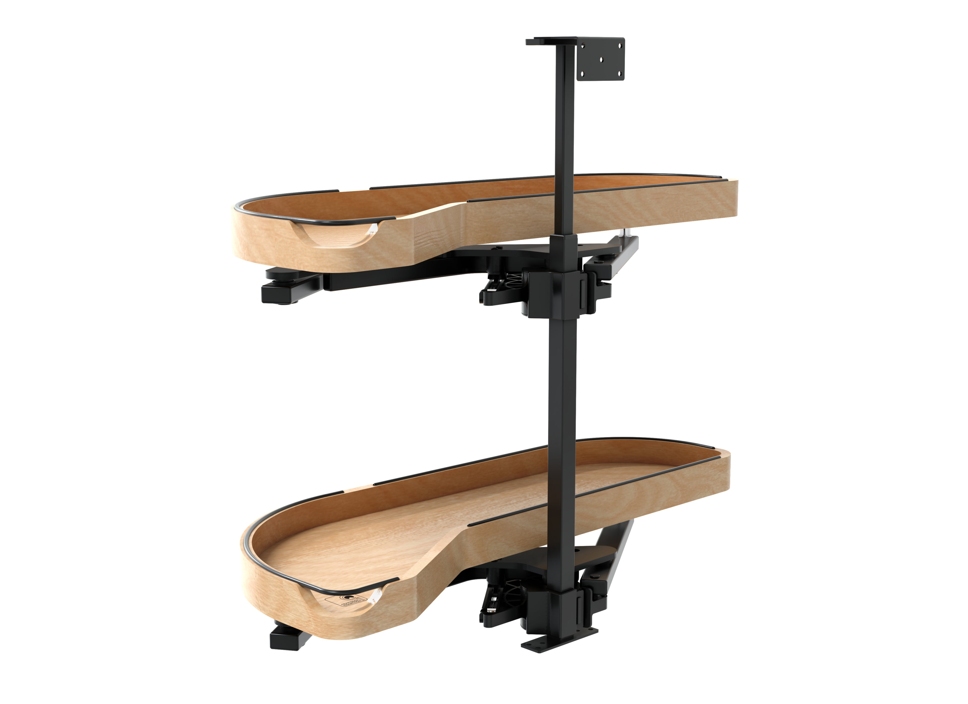 Craftsman Collection Solid Maple Two-Tier Girasolo w/ Soft-Close for 12" Left Opening/Blind Right Corner Cabinets