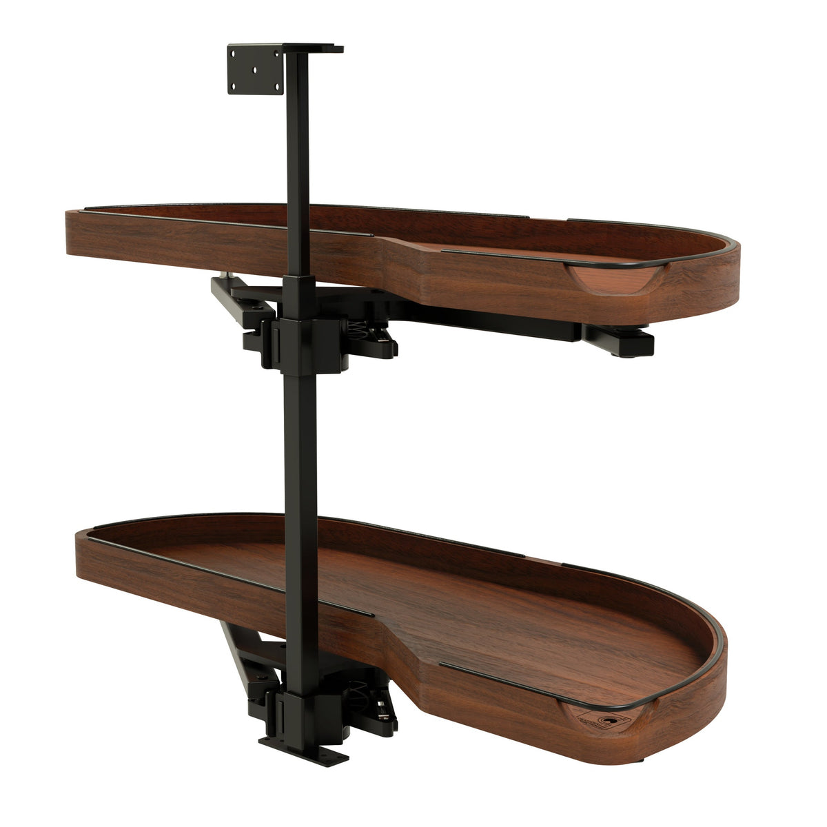 Craftsman Collection Solid Walnut Two-Tier Girasolo w/ Soft-Close for 15" Right Opening/Blind Left Corner Cabinets