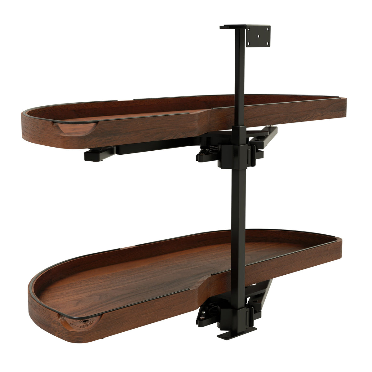 Craftsman Collection Solid Walnut Two-Tier Girasolo w/ Soft-Close for 18" Left Opening/Blind Right Corner Cabinets
