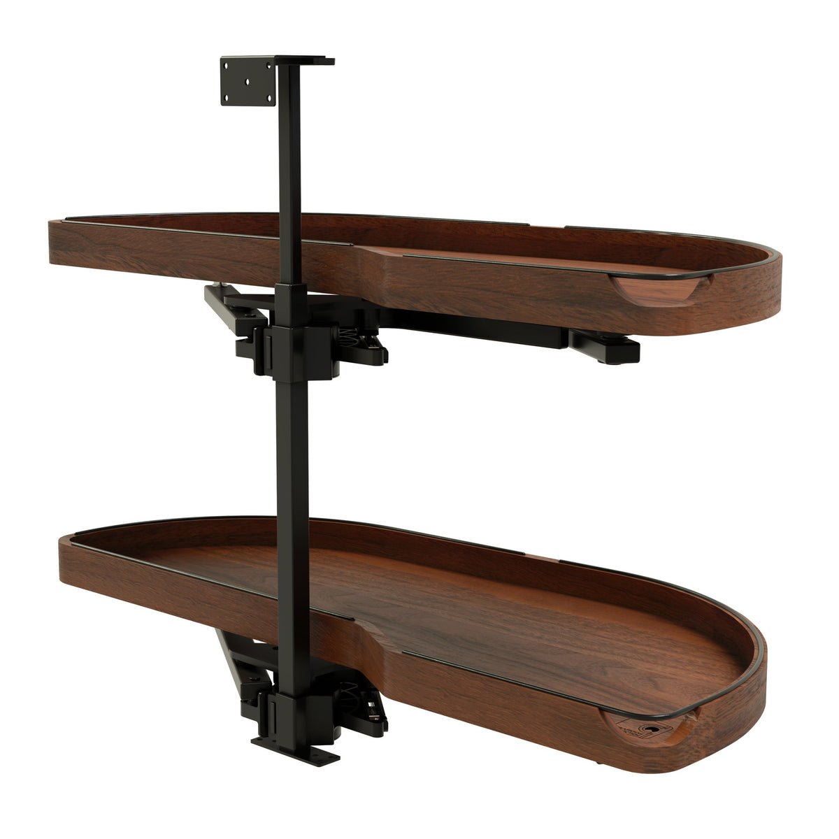 Craftsman Collection Solid Walnut Two-Tier Girasolo w/ Soft-Close for 18" Right Opening/Blind Left Corner Cabinets