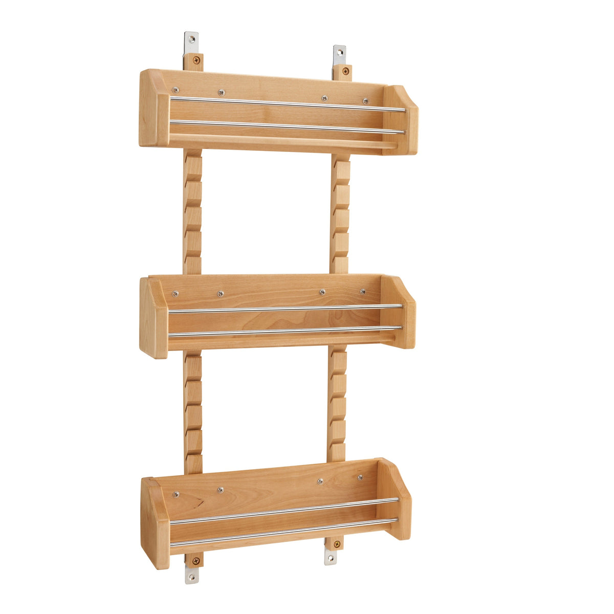 Wood Wall Cabinet Adjustable Spice Rack