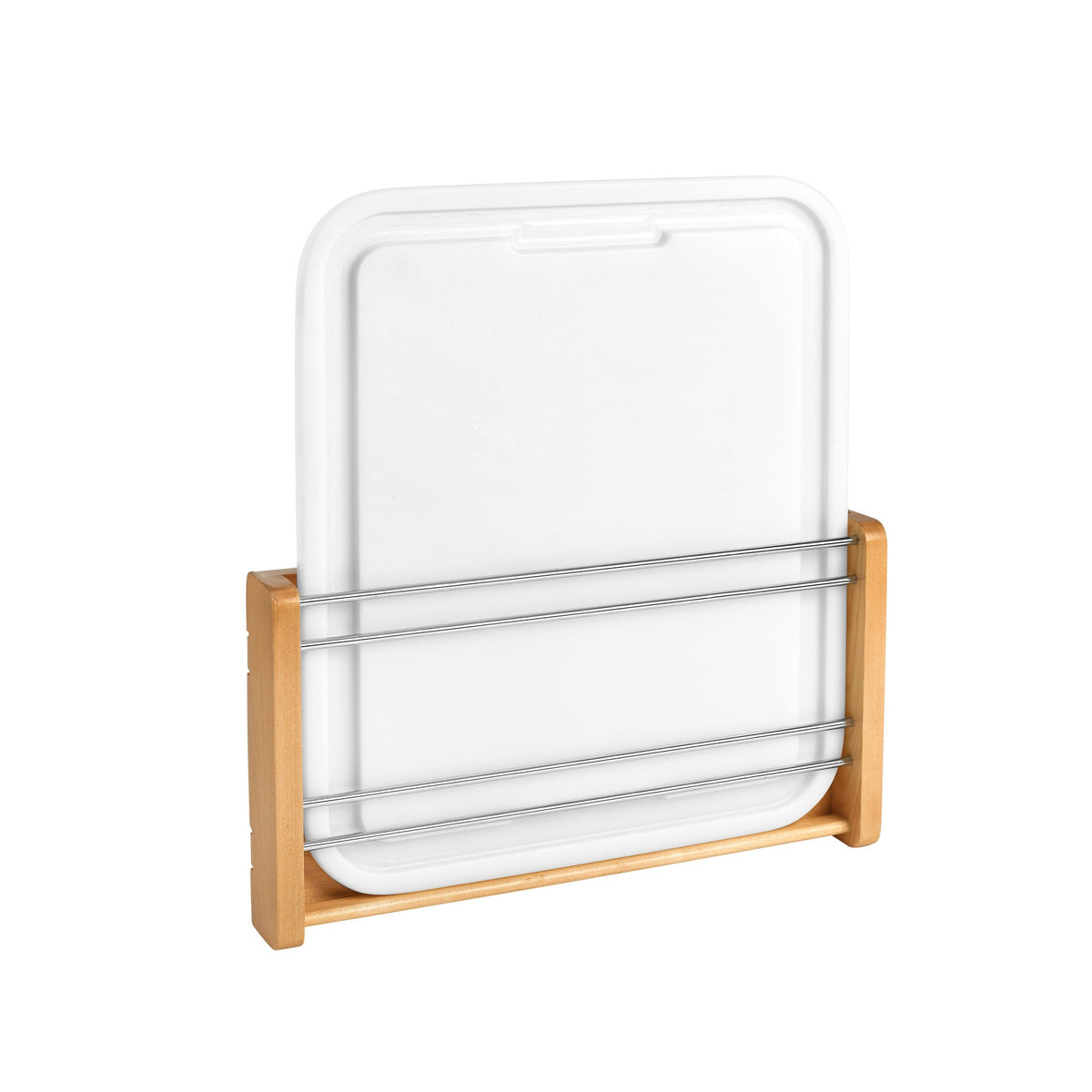 Wood Door Mount Cutting Board with Polymer Cutting Board