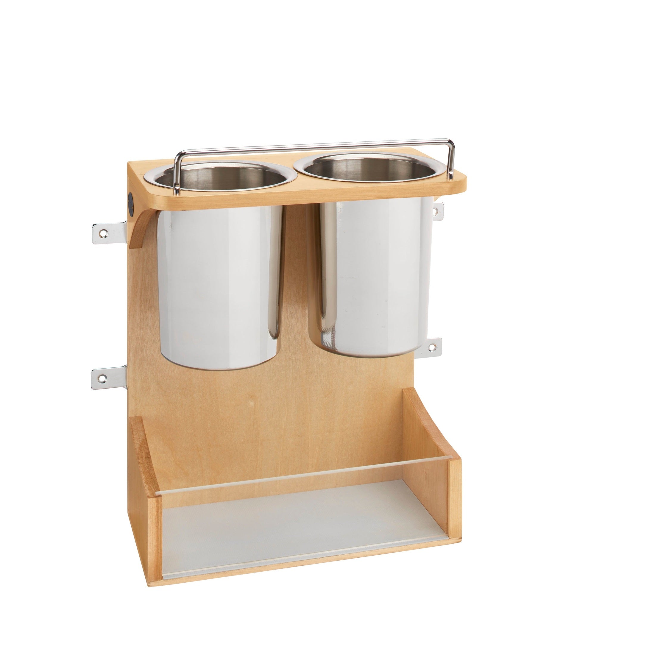 Wood Vanity Cabinet Door Mount Storage Organizer
